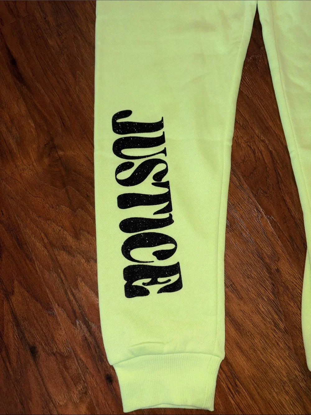Justice Neon Yellow 'Positive Thoughts' Joggers Youth M